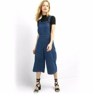 GAP Denim Culotte Indigo Chambray Overalls